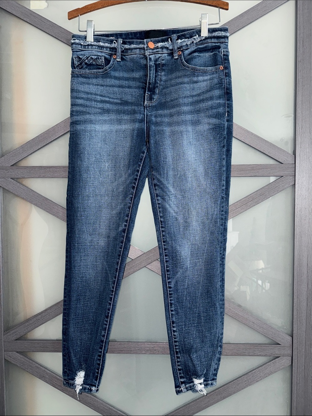 Buckle Black Fit 256 Dark Blue Ankle Jeans - Size 28